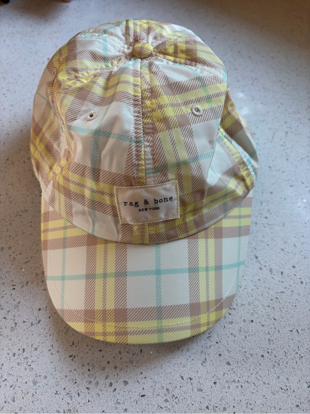 rag & bone yellow plaid Addison ball cap
